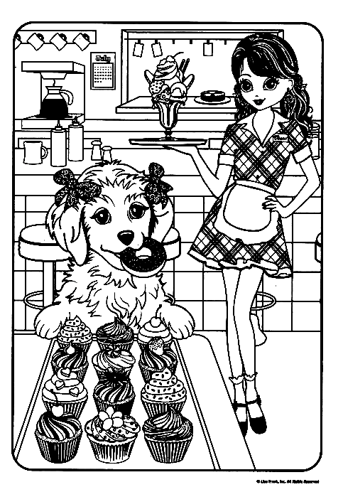 Lisa Frank and Candy Coloring Pages