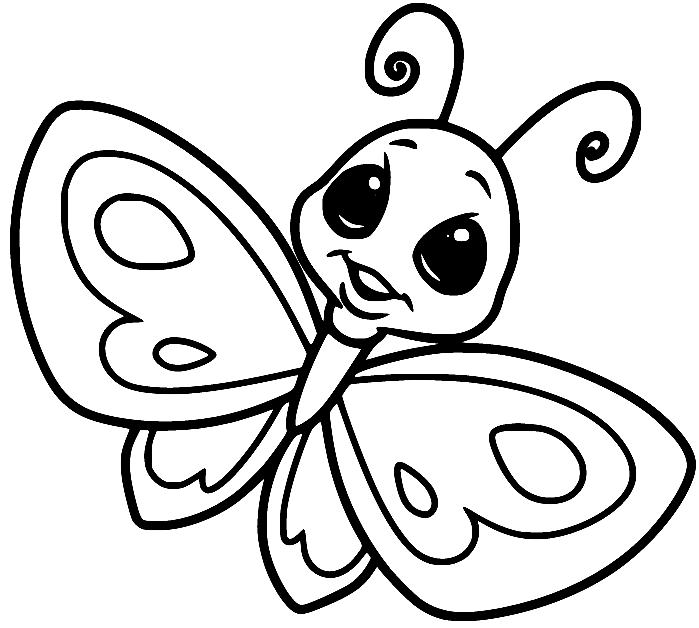 Kleine schattige vlinder van Butterfly