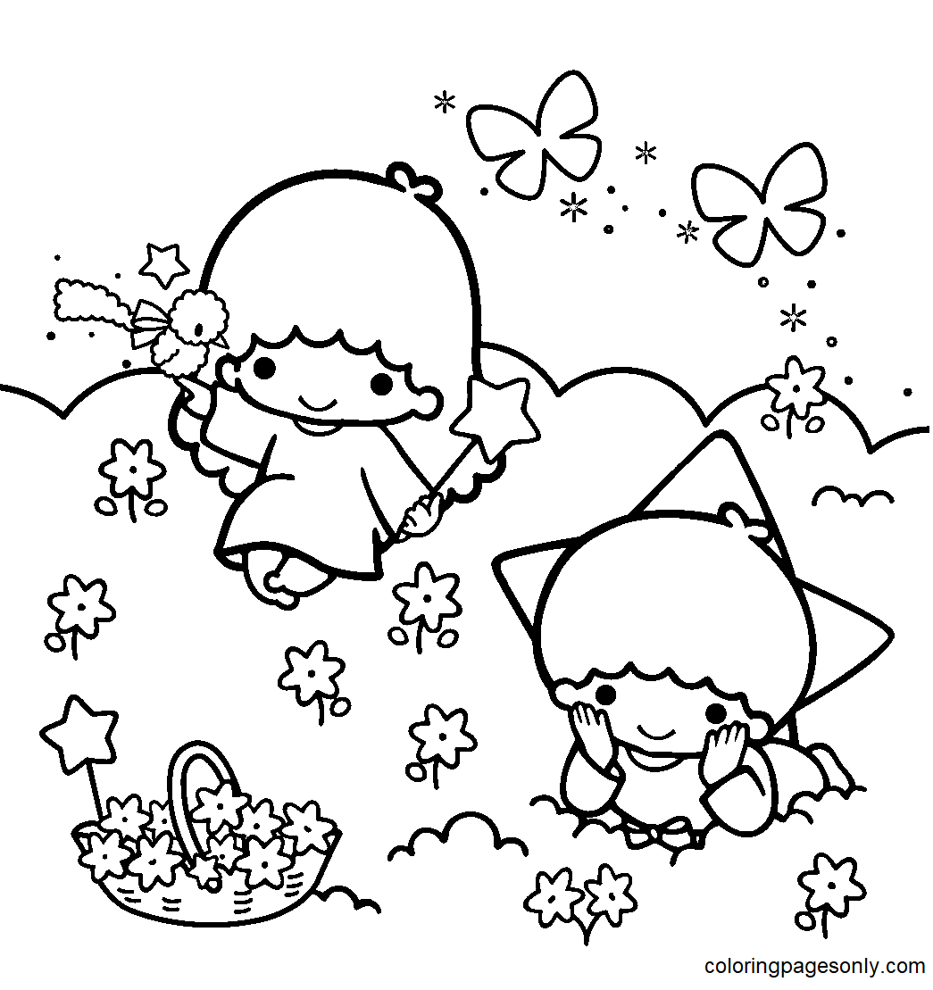 Little Twin Stars imprimible gratis de Little Twin Stars