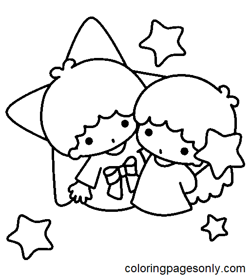 Little Twin Stars Sanrio Coloring Pages Little Twin Stars Coloring Little Twin Stars Sanrio Coloring Pages Little Twin Stars Coloring
