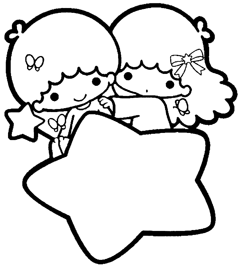 80 Free Printable Little Twin Stars Coloring Pages