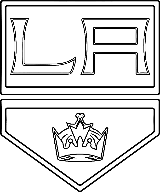 Раскраска Логотип Лос-Анджелес Кингз