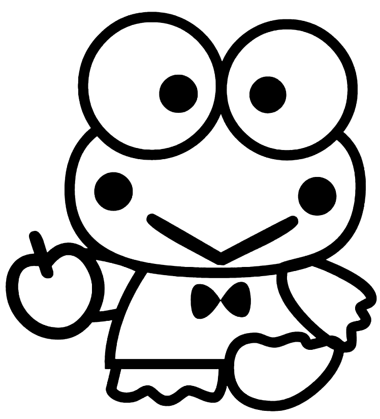 Lovely Keroppi Coloring Page