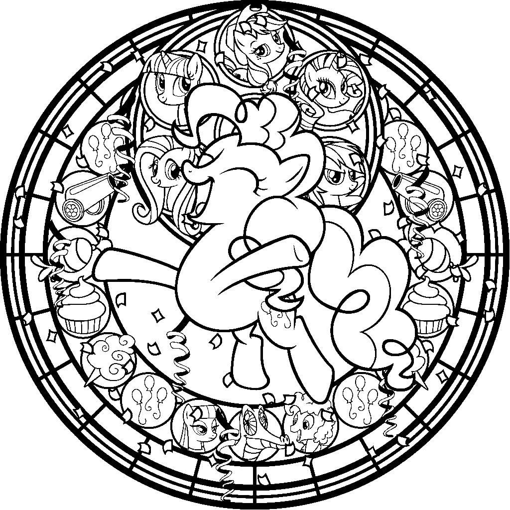 Mandala Pinkie Pie Coloring Pages