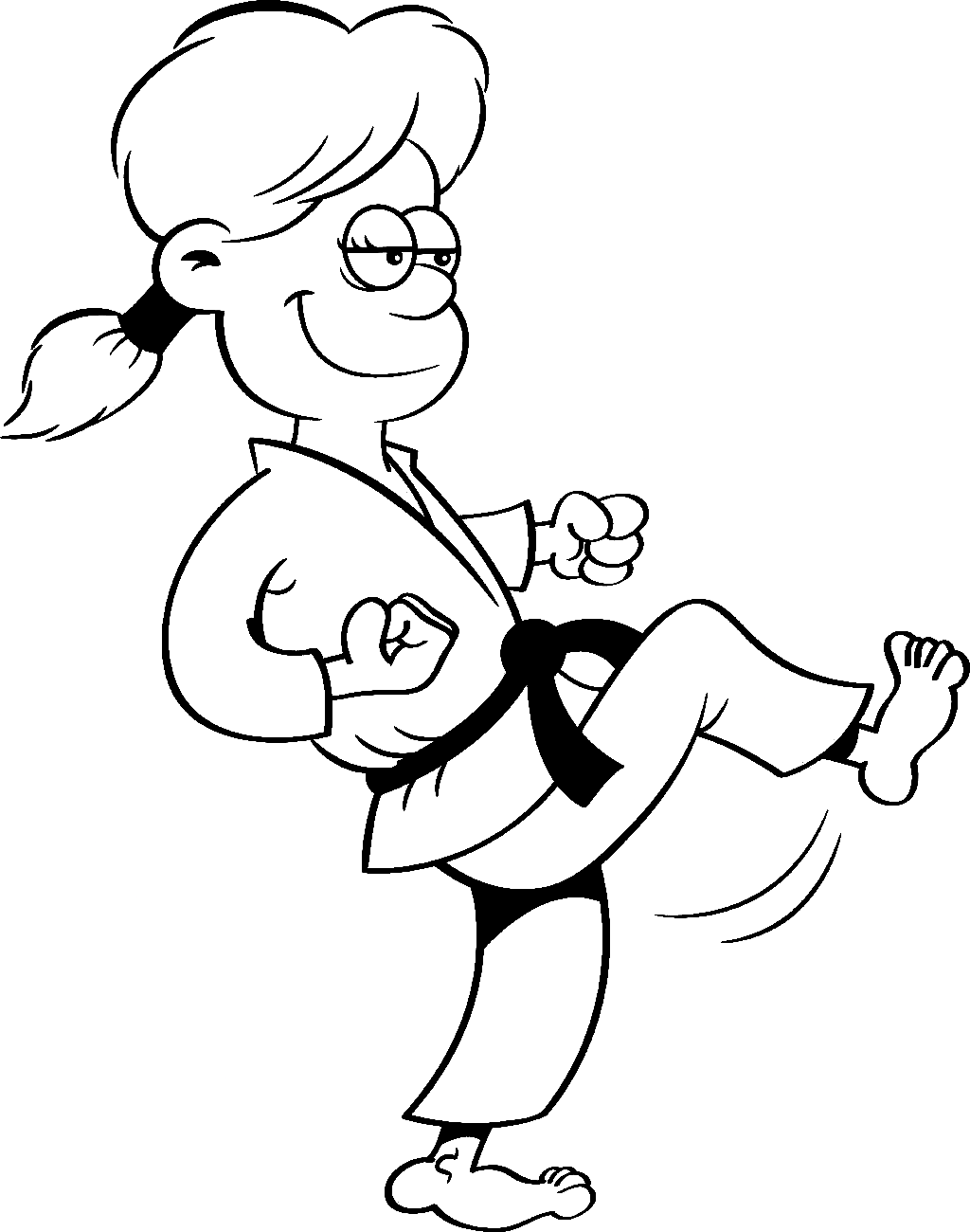 Martial Arts for Kids Coloring Page