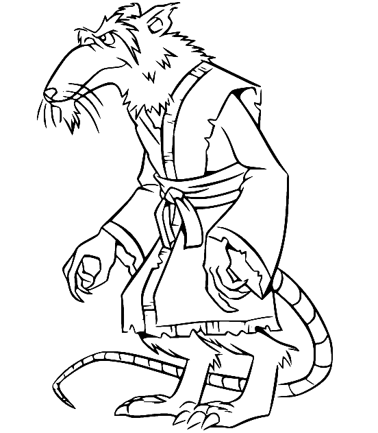 Master Splinter Coloring Pages