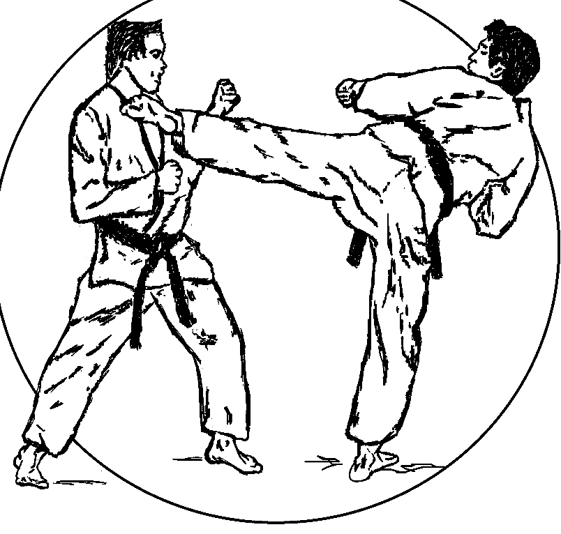 Men Martial Arts Coloring Page