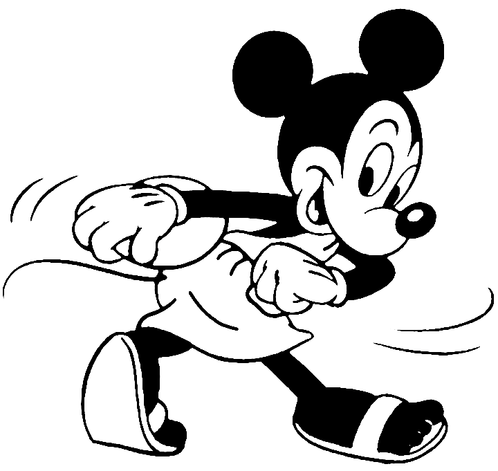 Mickey Mouse Discuswerper Kleurplaat