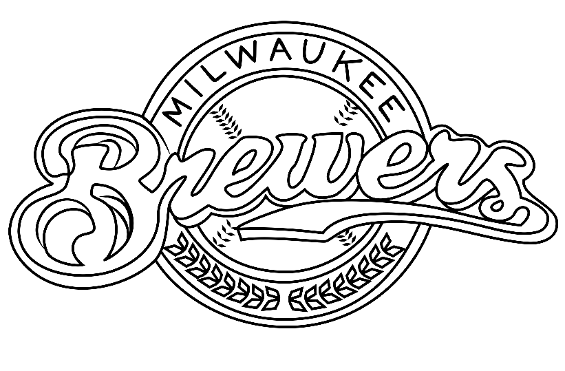 Раскраска Логотип Milwaukee Brewers