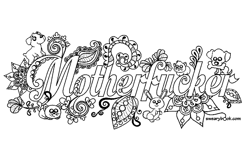 Motherfucker Swear Word Coloring Page