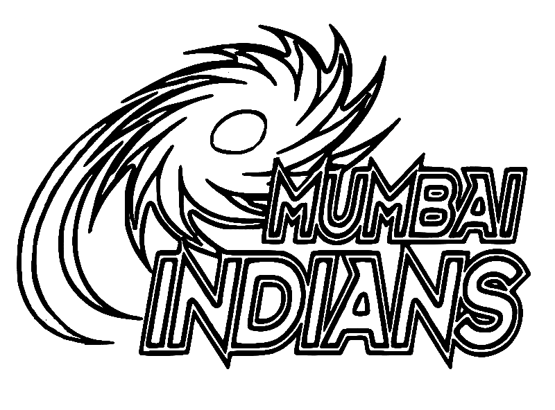 Mumbai Indians Team Coloring Page
