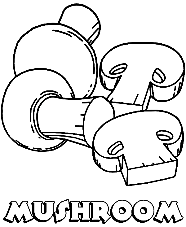 Mushrooms Sheets Coloring Page