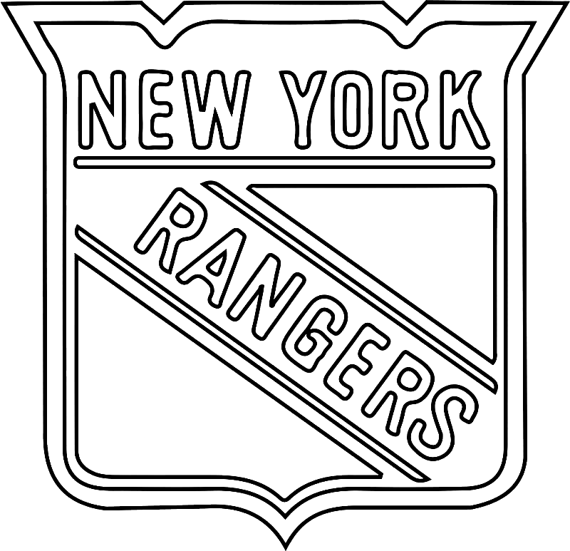 Раскраска Логотип Нью-Йорк Рейнджерс