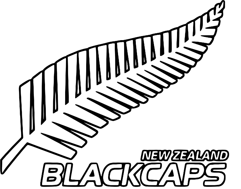 Pagina da colorare della squadra della Nuova Zelanda