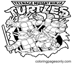 Disegni da colorare di tartarughe ninja