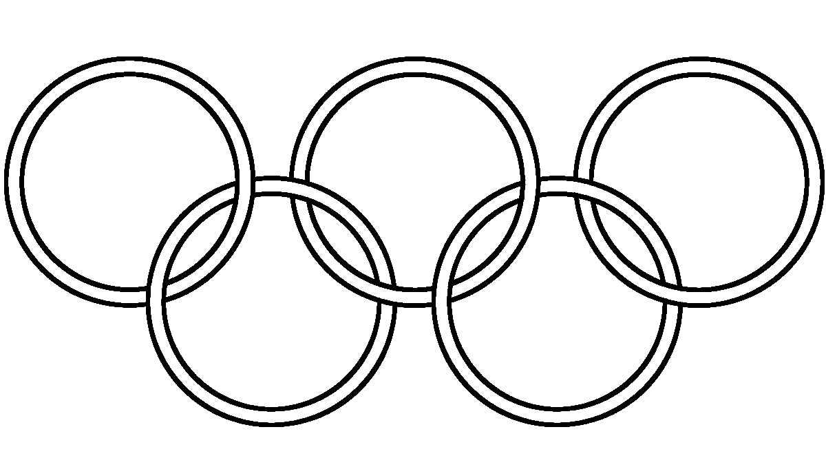 Página para colorir do símbolo olímpico
