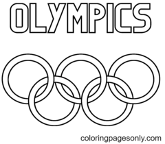 Páginas olímpicas para colorir