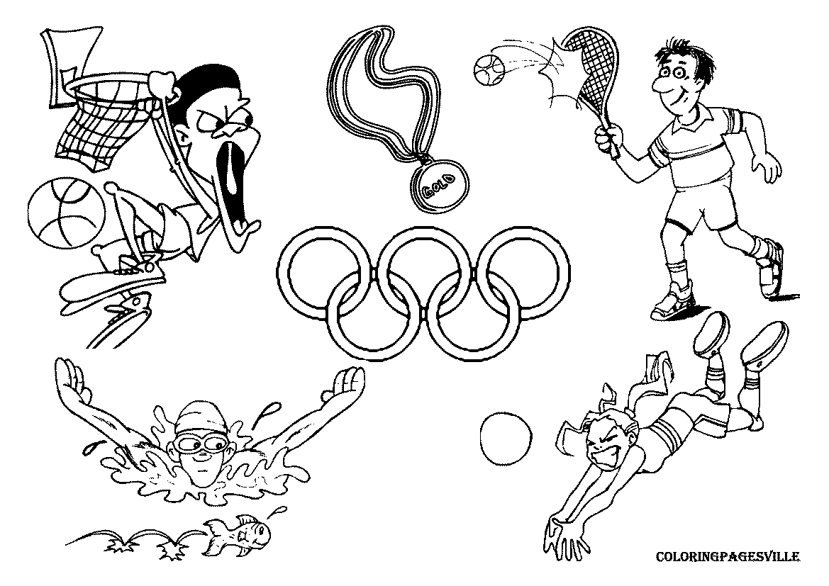 صفحة التلوين الاولمبية