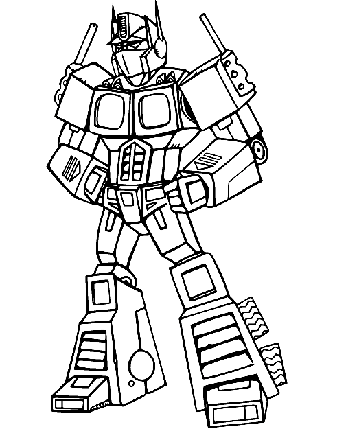 Optimus Prime from Rescue Bots Coloring Page - Free Printable Coloring ...