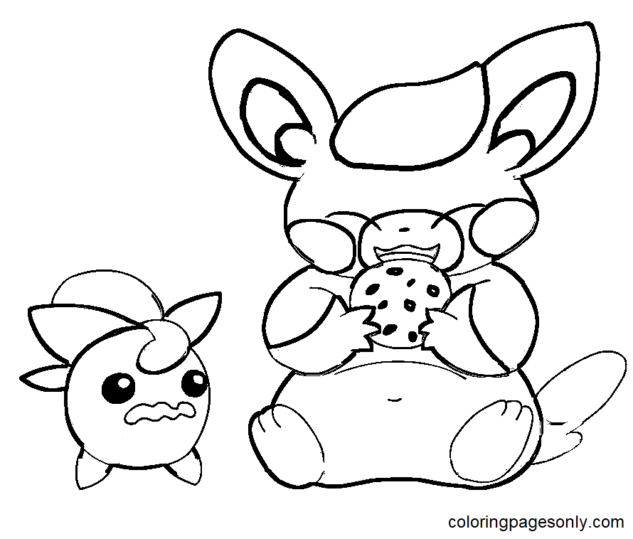 Pawmi and Friend Coloring Page