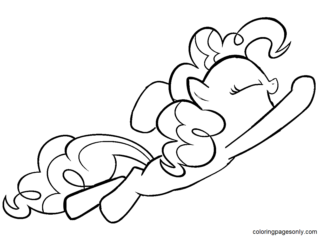 Pinkie Pie Flying Coloring Page