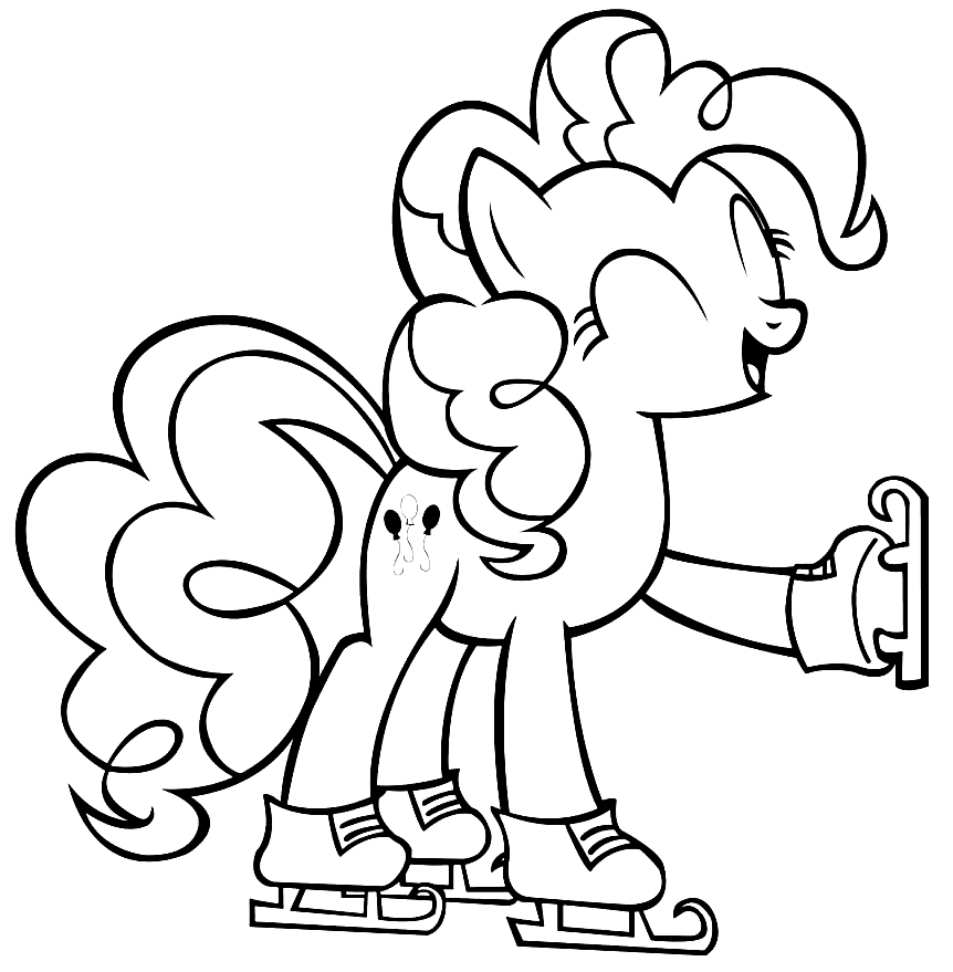 Pinkie Pie Ice Skating Coloring Pages