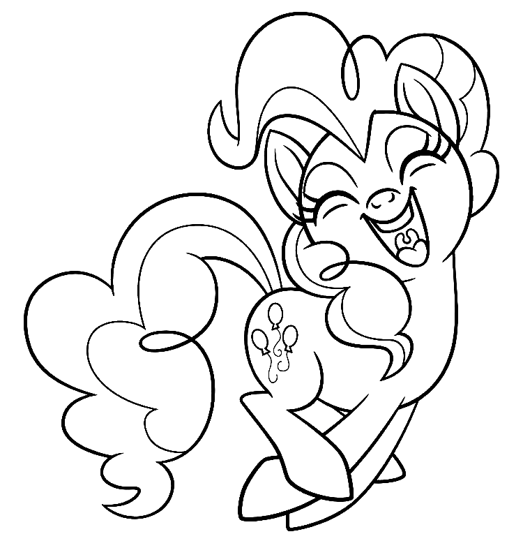 Pinkie Pie Laughs Coloring Pages