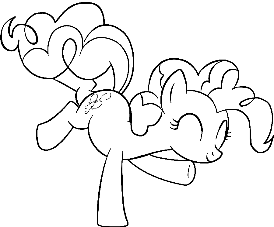 Pinkie Pie Running Coloring Pages
