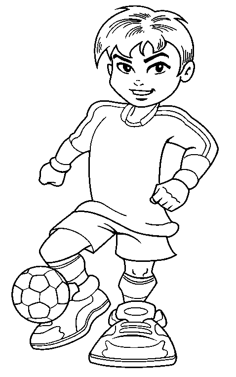 Jogador de futebol menino de futebol