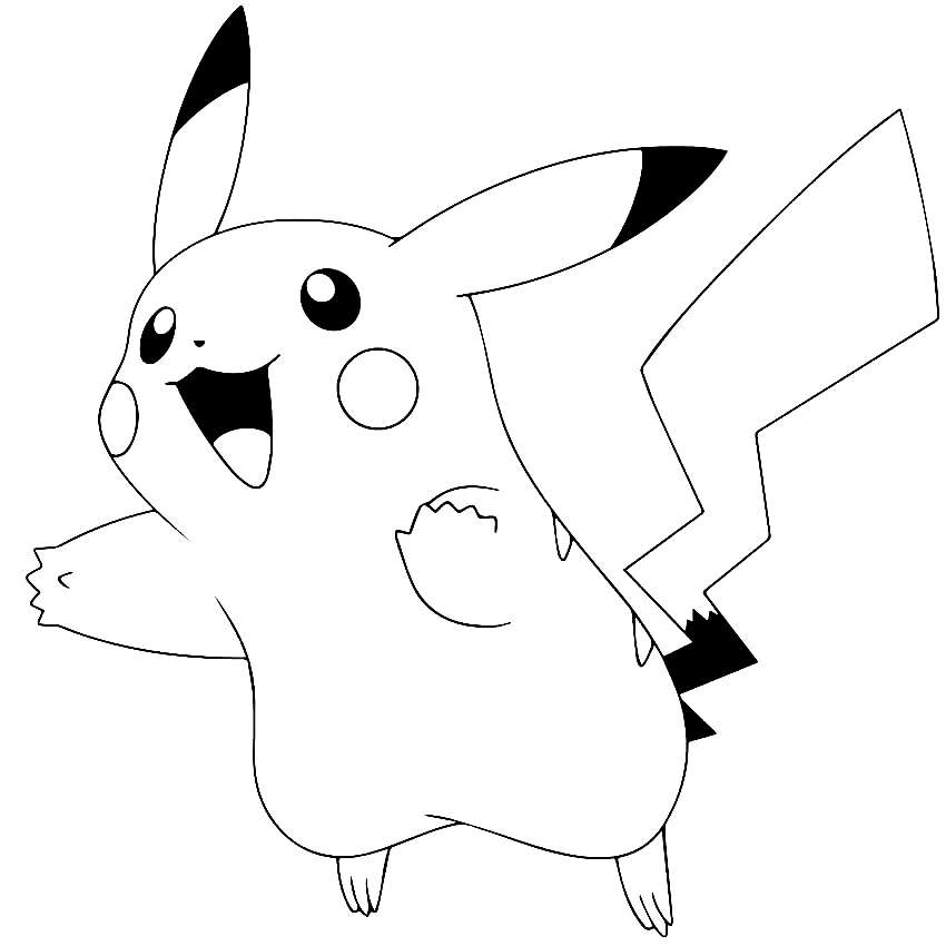 Pokemon GO Pikachu 025 Coloring Page