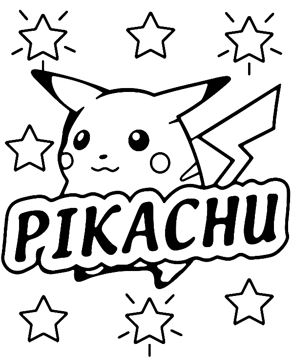 Pokemon Pikachu Página Para Colorear Gratis
