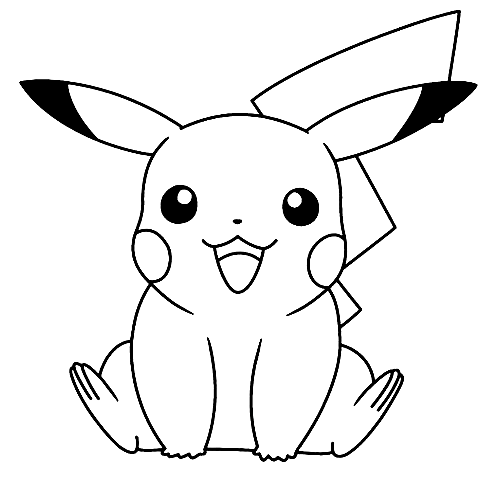 Pokemon Pikachu para imprimir para colorear página