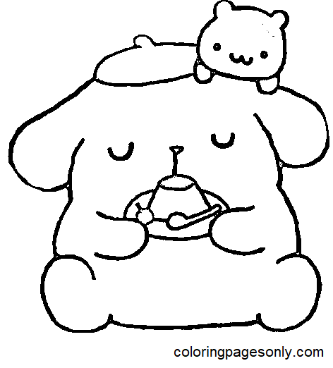 Pompompurin, Muffin Coloring Pages - Pompompurin Coloring Pages