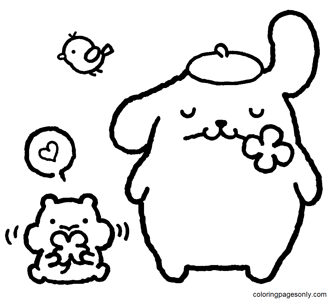 Pompompurin St Patrick’s Day Coloring Page