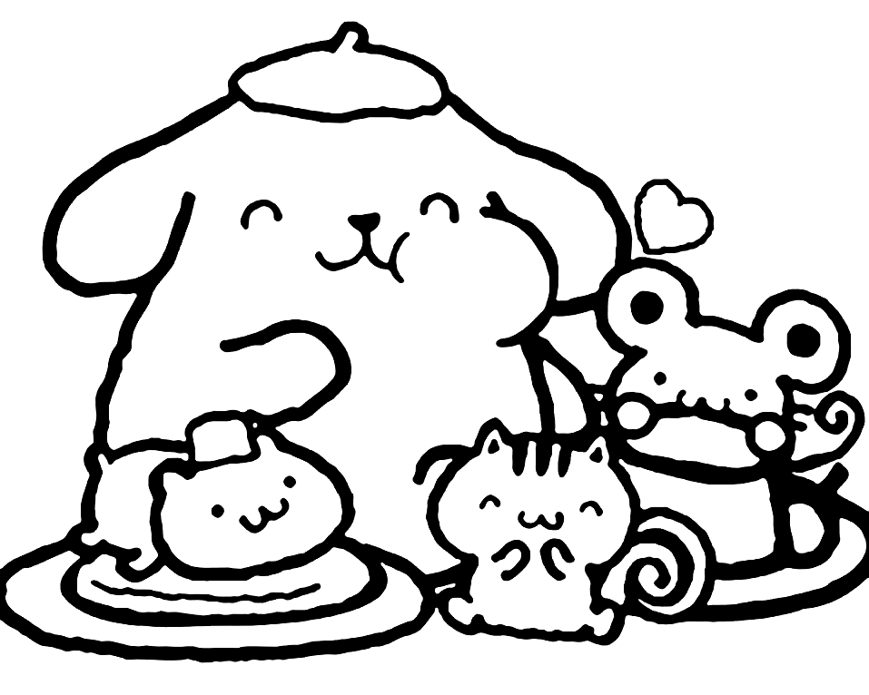 Помпонпурин с маффином, бубликом и булочкой из Помпомпурина