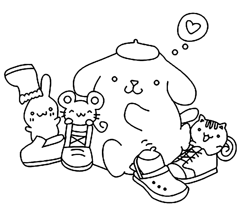 Pompompurin for Kids Coloring Page