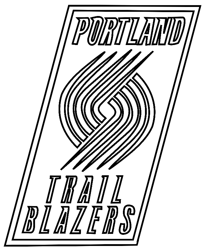 Pagina da colorare di Portland Trail Blazers Logo