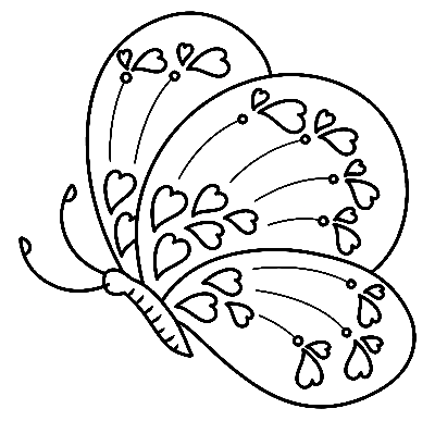Pretty Butterfly Printable Coloring Pages
