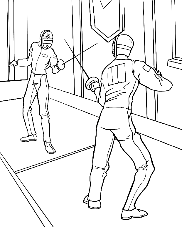 Print Fencing Coloring Page