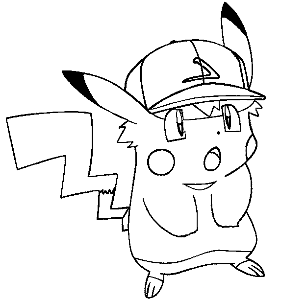 Imprimir página para colorir do Pikachu