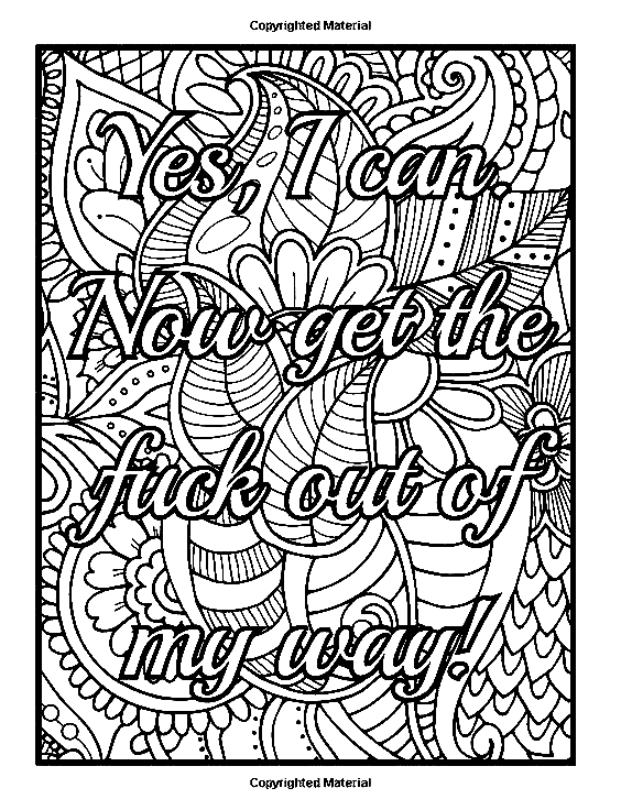Print Swear Word Sheets Coloring Page