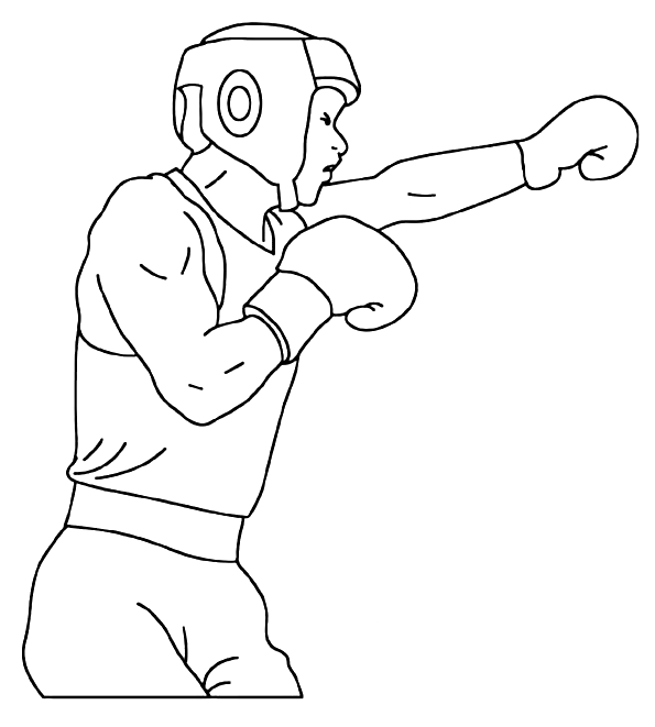 Printable Boxer Coloring Page