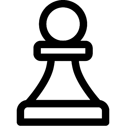 Раскраска Шахматная пешка для печати