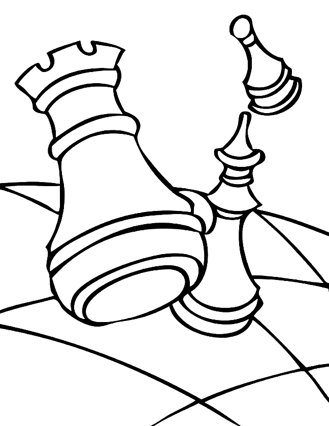 Printable Chess Pieces Coloring Pages - Free Printable Coloring Pages