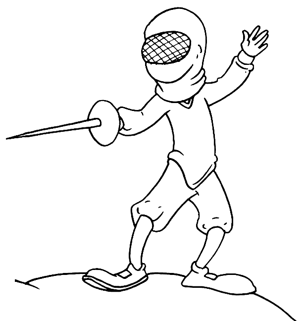 Printable Fencing Coloring Pages