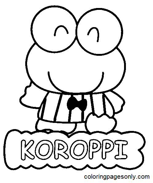 Printable Keroppi Coloring Pages