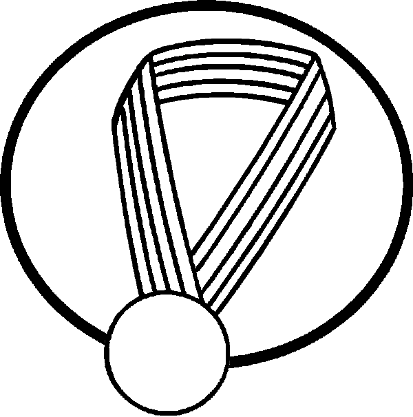 صفحة تلوين ميدالية أولمبية قابلة للطباعة