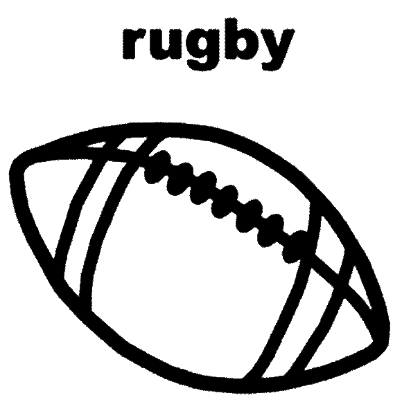 Printable Rugby Ball Coloring Page
