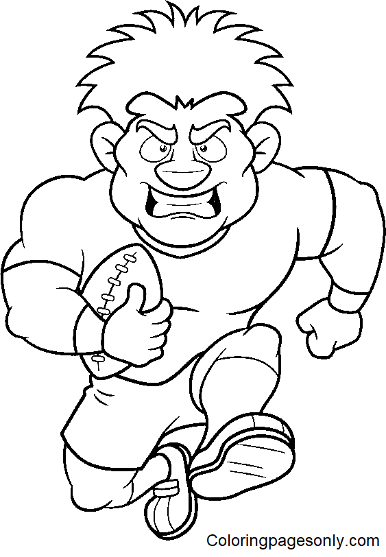 Printable Rugby Player Coloring Page