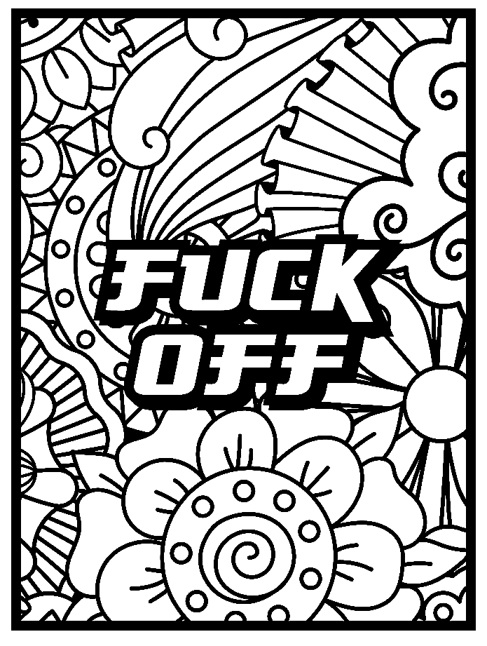 Printable Swear Word Image Coloring Page